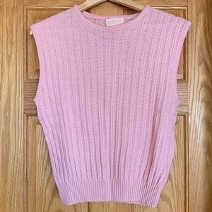 Vintage Pendleton Wool Sweater Vest Baby Pink